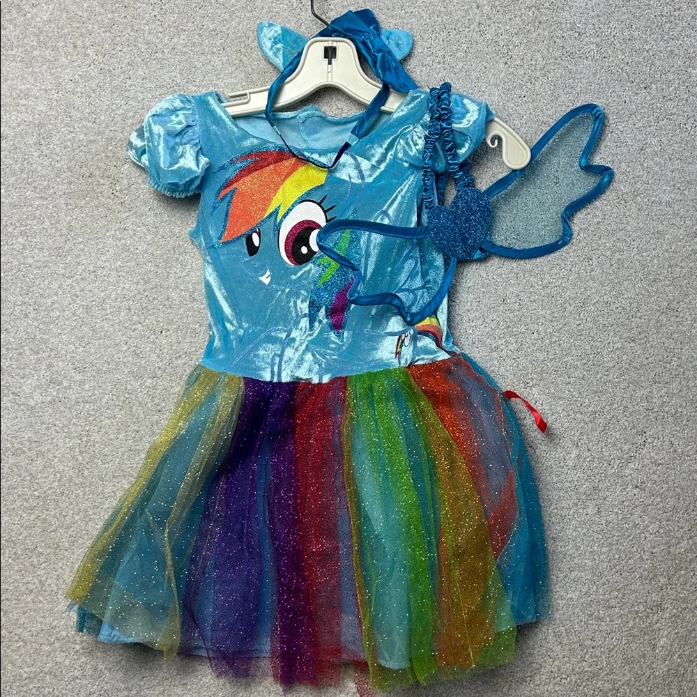 Rainbow Dash Tutu Deluxe My Little Pony Costume, Small 4-5